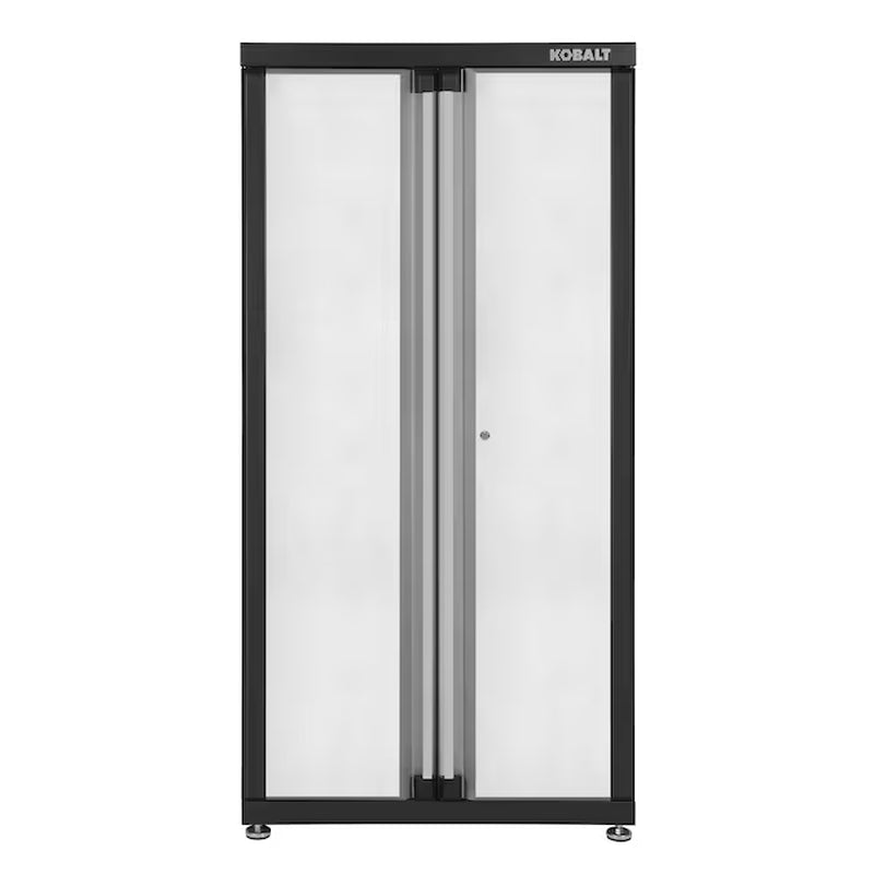 36-In W X 72-In H X 18.5-In D Freestanding Steel Garage Cabinet in Silver