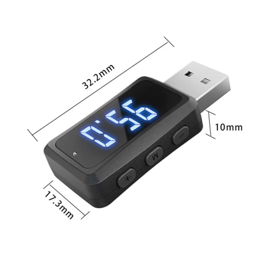 FM02 Auto Audio Wireless Adapter Handsfree Call USB Wireless Receiver Transmitter Dongle Bluetooth-Compatible Auto Accessories