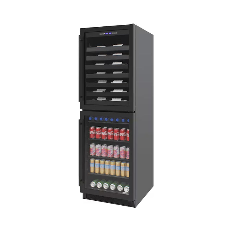 23.94-In W 98 -Bottles Black Dual Zone Cooling Built-In/Freestanding Indoor Wine Cooler