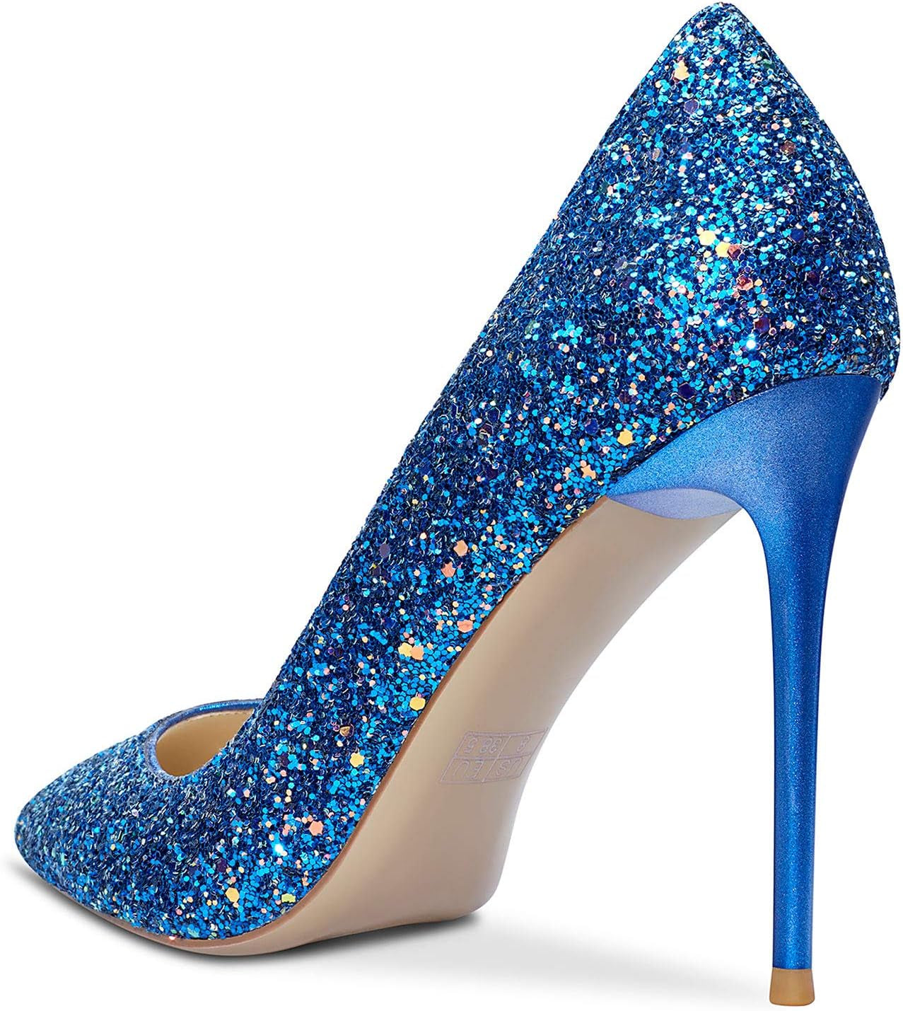 Women'S Comfortable Leather High Heels Pumps Pointed Toe Slip-On Pumps Office Classic Shoes 10CM Stilettos Heels