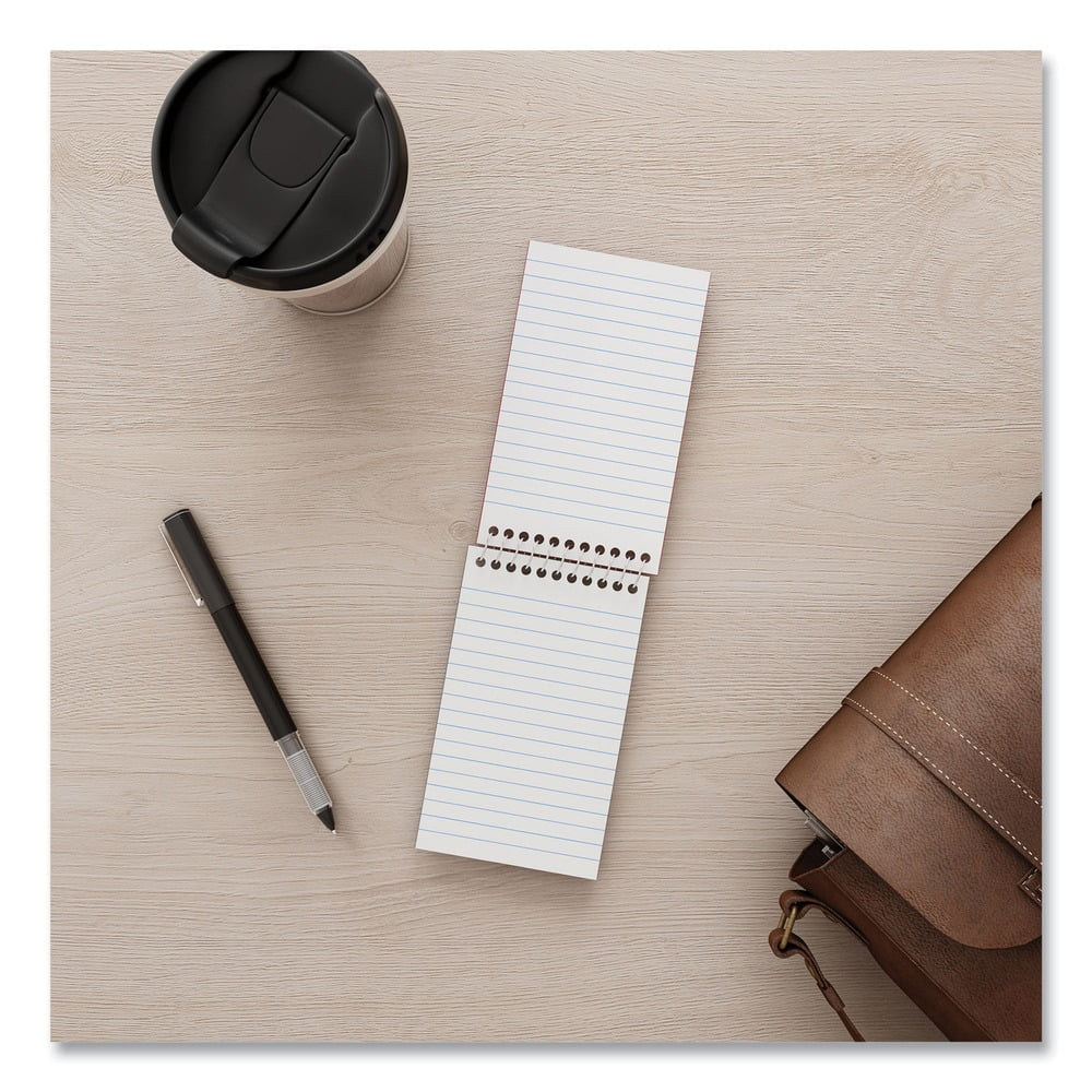 Universal Wirebound Memo Book, Narrow Rule, 3" X 5", White, 50 Sheets (12 Count)