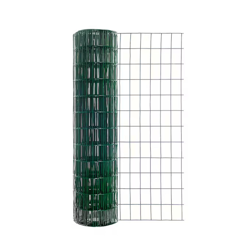 50-Ft X 2-Ft Green PVC Coated Steel Welded Wire Rolled Fencing 2-In X 3-In - Mesh Size