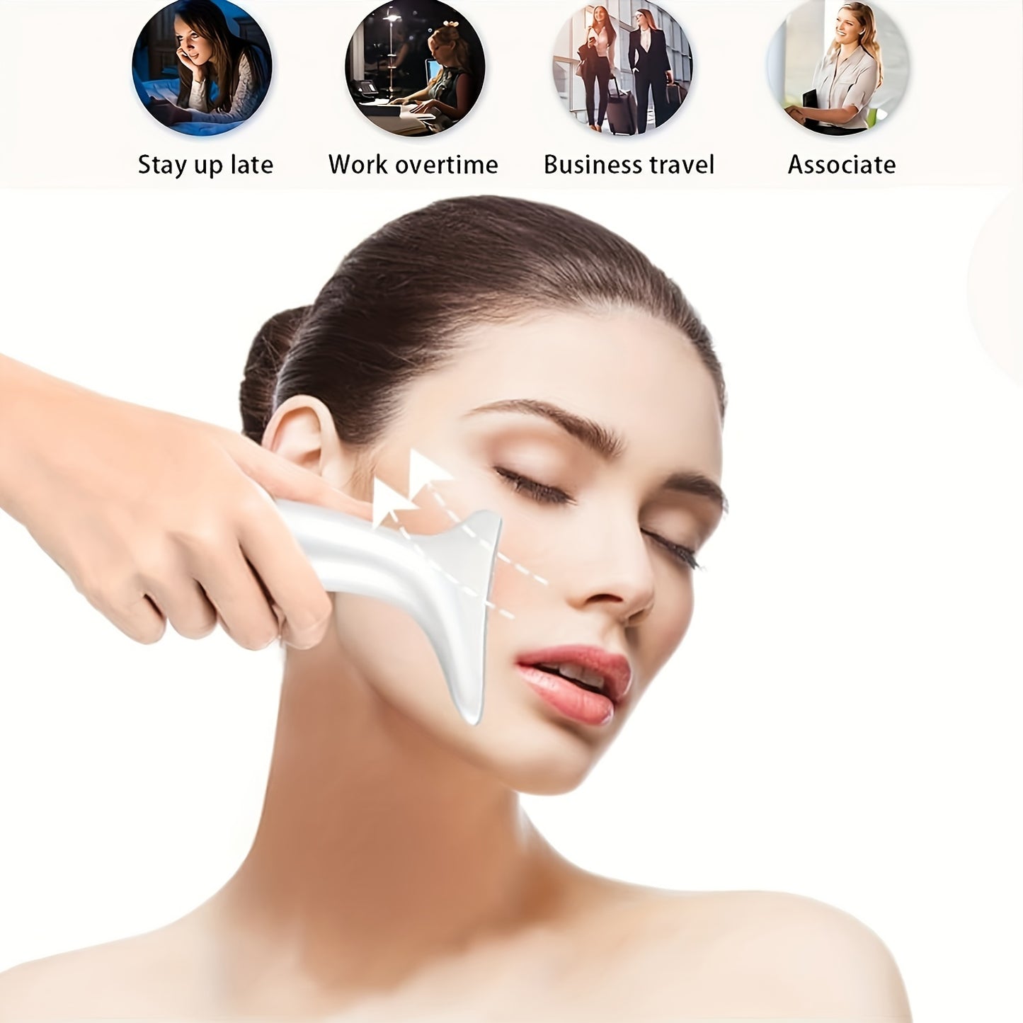 Rechargeable Facial & Neck Massager - USB Charging, Fragrance-Free Beauty Spa Device for Women and Girls - Perfect Gift for Birthdays & Valentine's Day