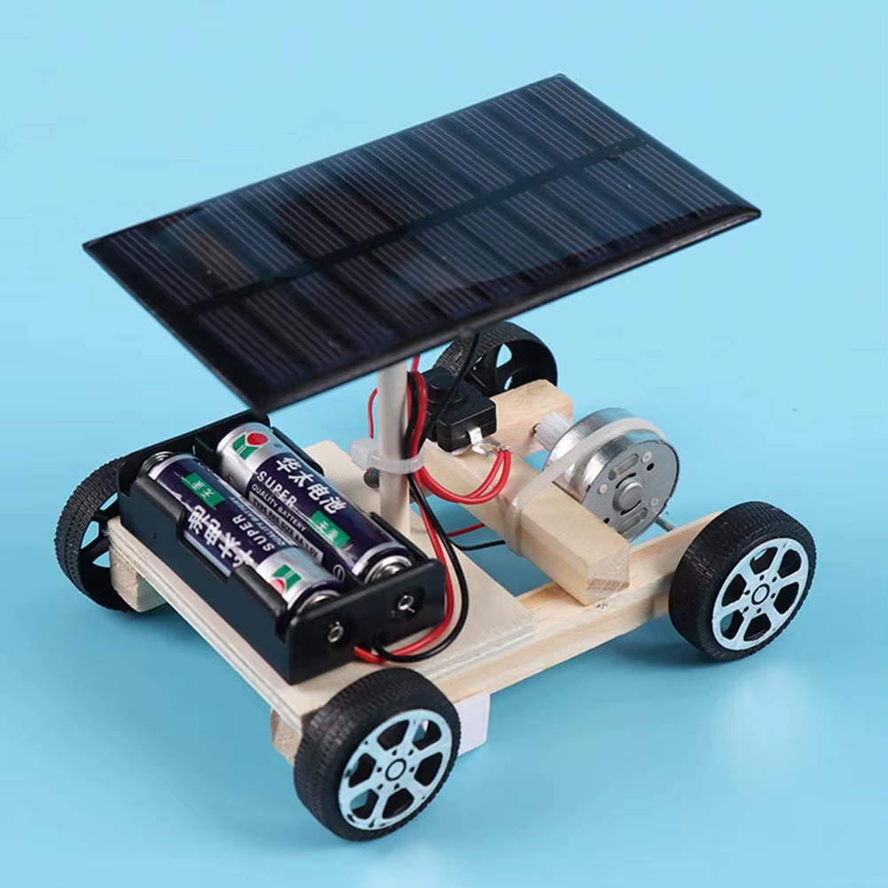 DIY Manual Assemble Solar Electric Vehicle Scientific Experiment Puzzle STEM Science and Education Model Creative Inventions