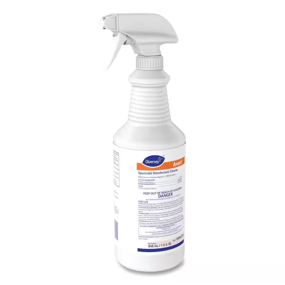 32 Oz. Avert Sporicidal Disinfecting All-Purpose Cleaner, Spray Bottle, 12/Carton