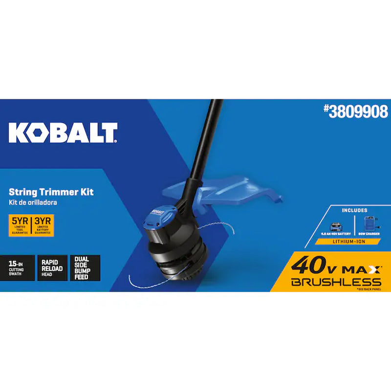 Gen4 40-Volt 15-In Straight Shaft Battery String Trimmer 4.0 Ah (Battery Included) (Charger Included)