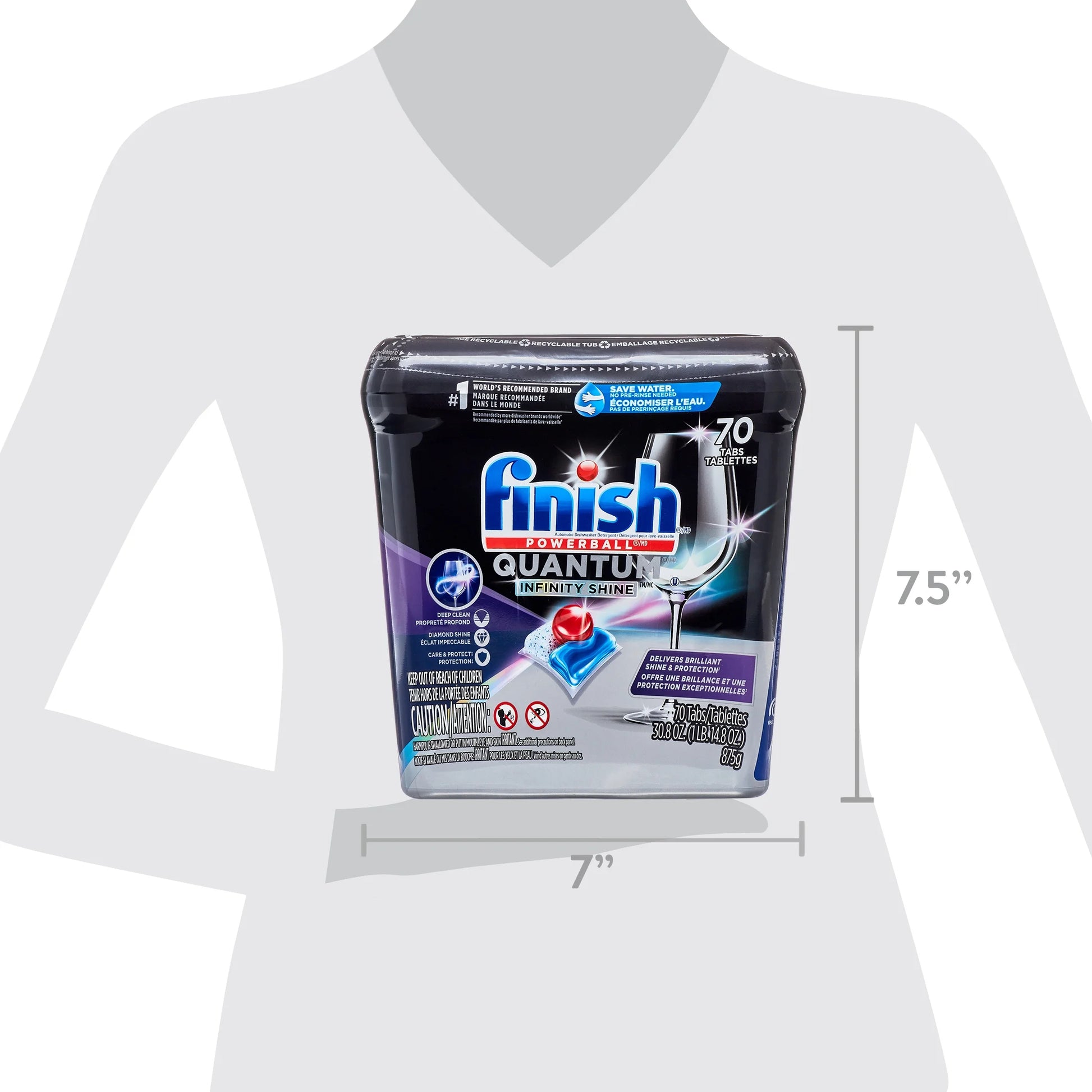 Quantum Infinity Shine 70Ct, Dishwasher Detergent Tabs