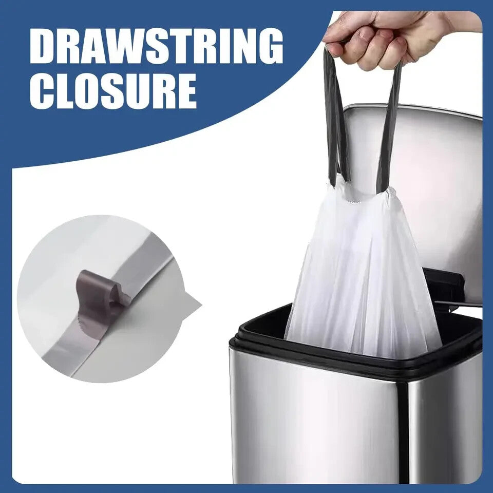 Drawstring 8 Gallon Trash Bags - Medium Trash Bags 8 Gallon Garbage Bags