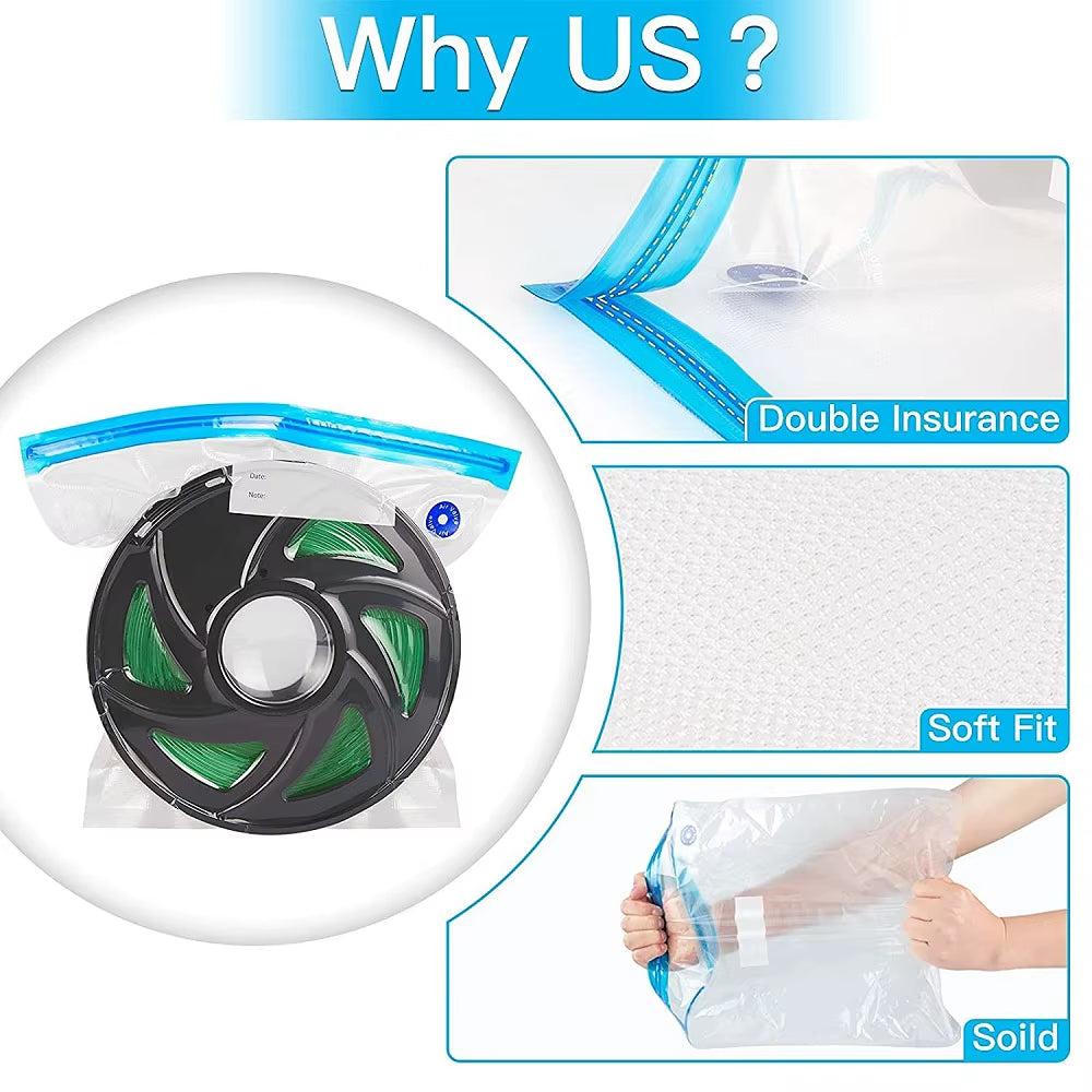 Filament Vacuum Storage Bags Keep Material Dry PLA ABS TPU PETG 1Kg 3D Printer Part Avoid Moisture Consumable Safekeeping