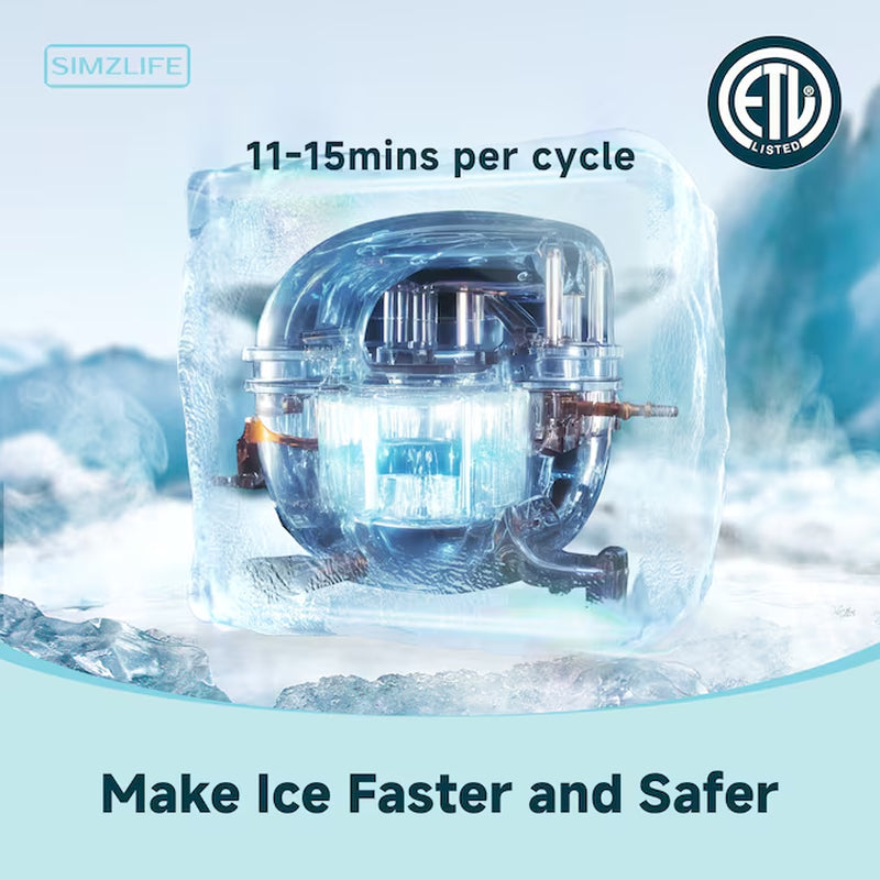 22.2-In Flip-Up Door for Commercial Use Cubed ( Silver,400Lbs/24H Ice Maker,250Lbs Ice Storage,Auto-Clean )