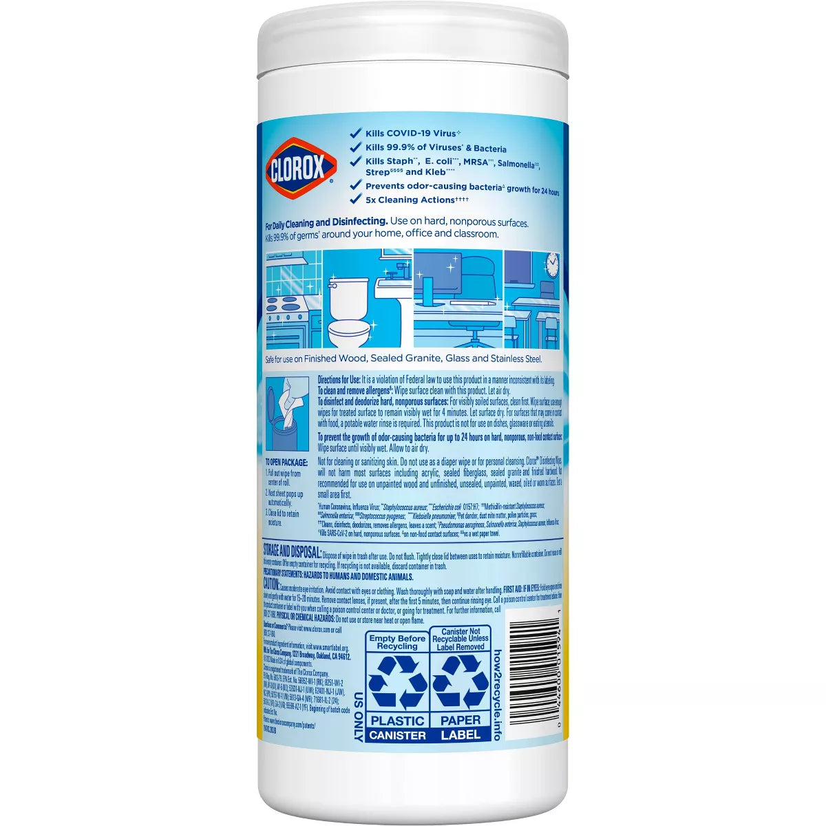 Clorox Crisp Lemon Disinfecting Wipes Bleach Free Cleaning Wipes