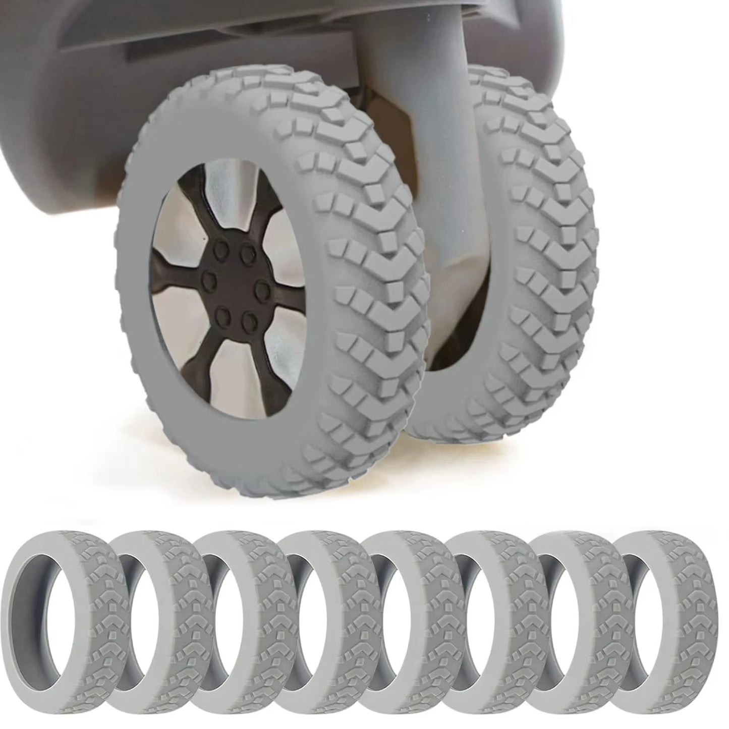 1/24Pcs Thicken Texture Silicone Wheels Protector for Luggage Reduce Noise Travel Luggage Wheels Cover Luggage Accessories