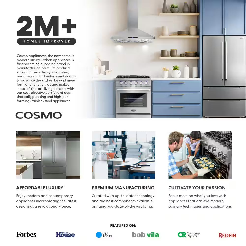 22.4 Cu. Ft. 3-Door French Door Refrigerator with Water Dispenser and Ice Maker in Stainless Steel, Counter Depth