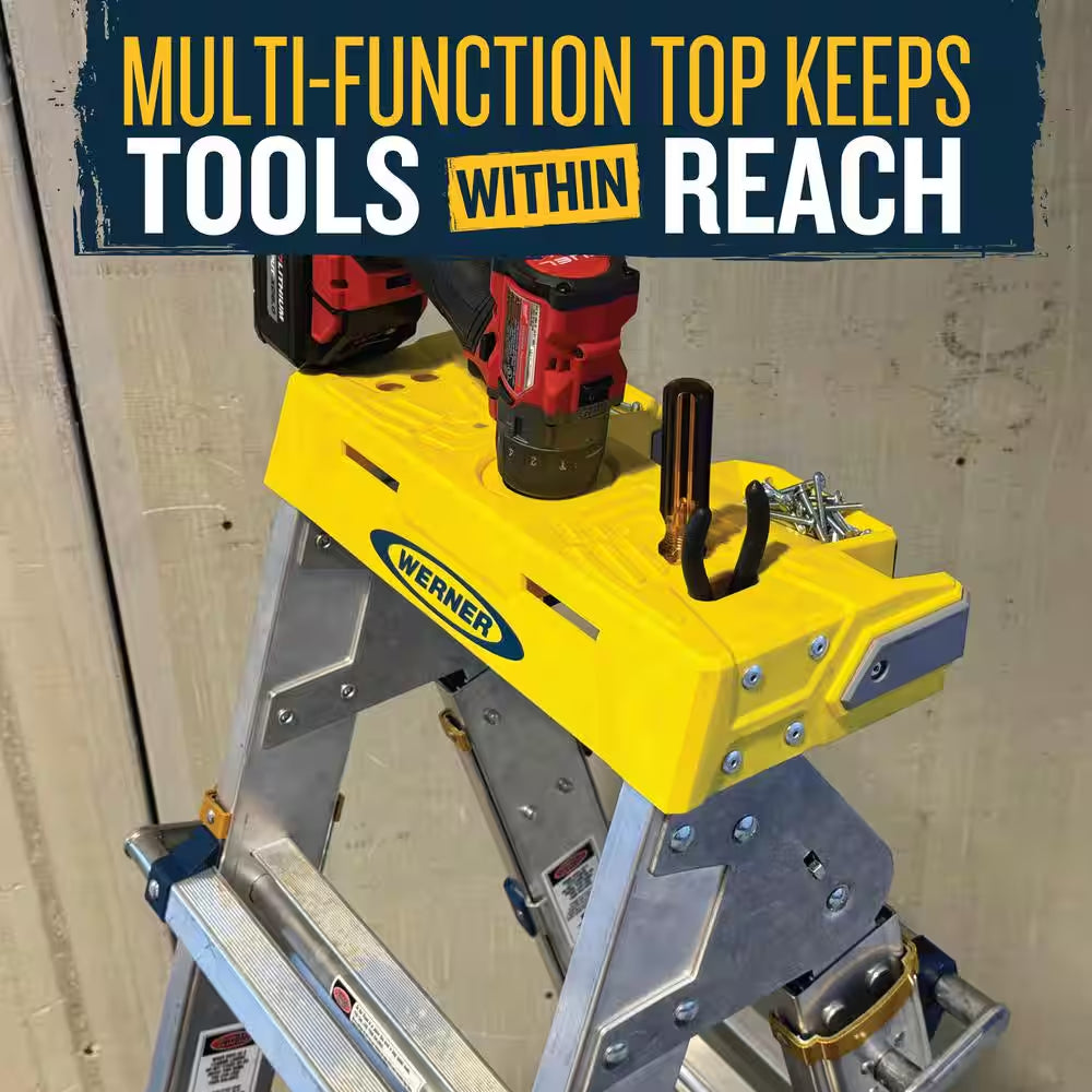 16 Ft. Reach Aluminum Adjustable Multi Position Ladder with 375 Lb. Load Capacity Type IAA Duty Rating