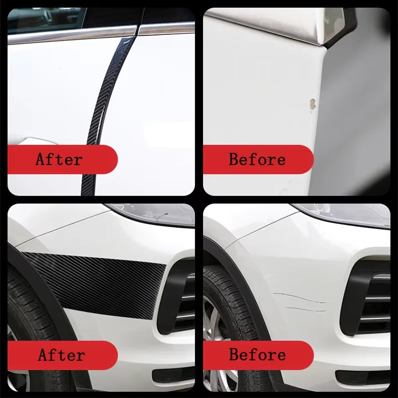 3/10M Carbon Fiber Car Stickers Auto Door Threshold Trunk Protective Strip anti Scratch Tape Waterproof Decal Car Accessories