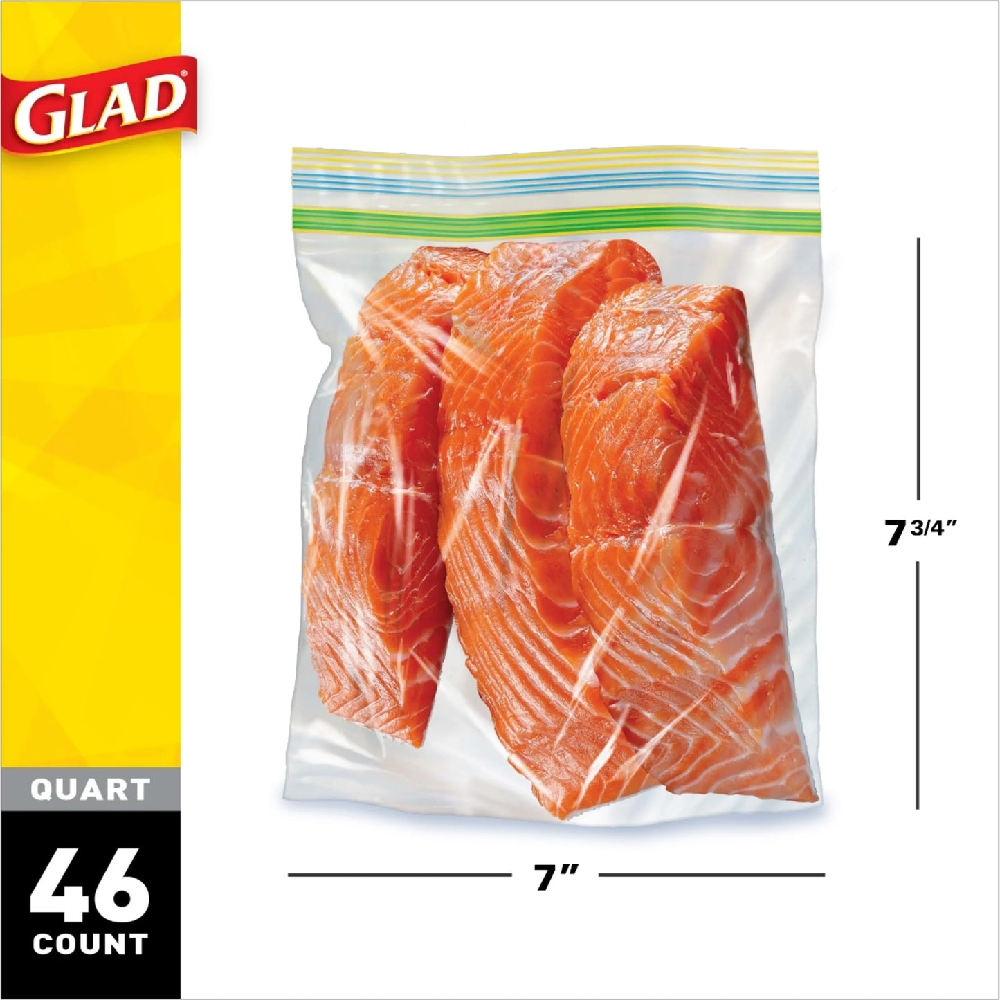 Zipper Food & Freezer Storage Quart Bags, 46 Count