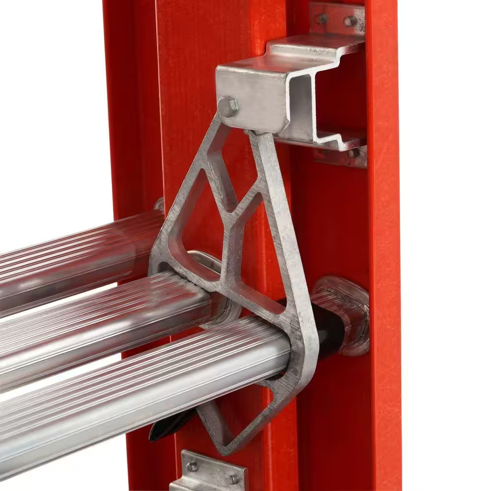 16 Ft. Fiberglass Compact Extension Ladder with 300 Lb. Load Capacity Type IA Duty Rating