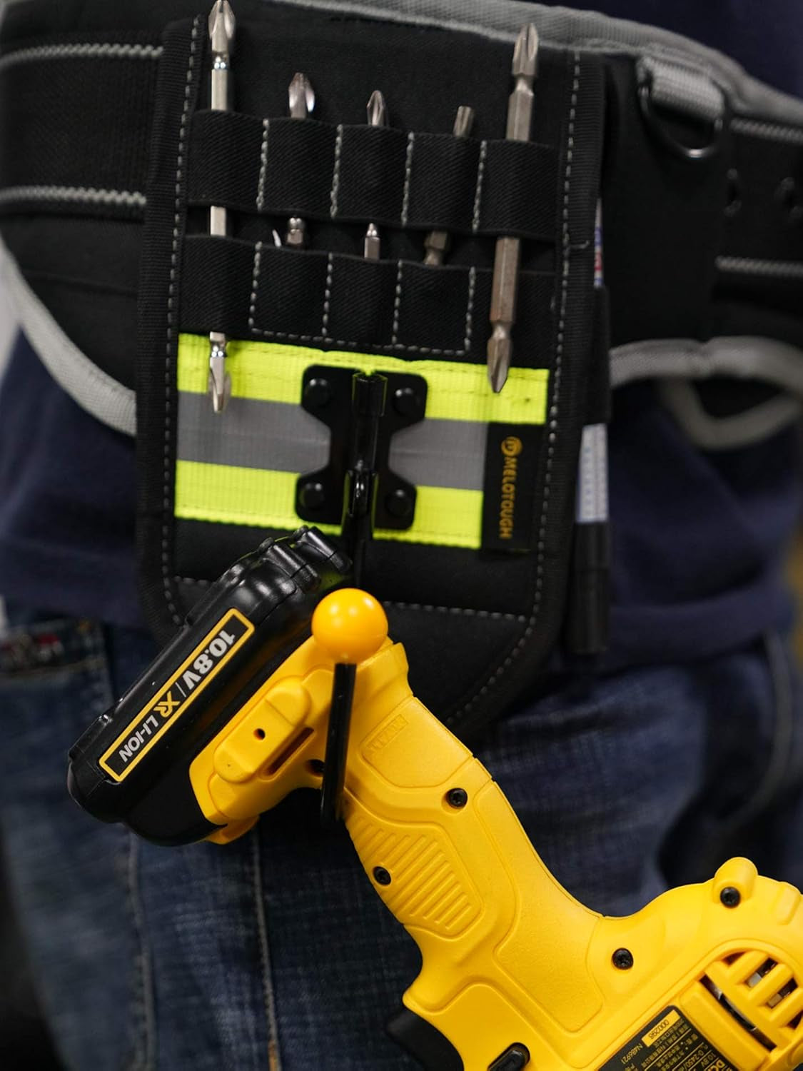 Cordless Drill Holder Hook Drill/Power Tool Holder with Drill Bit Tote