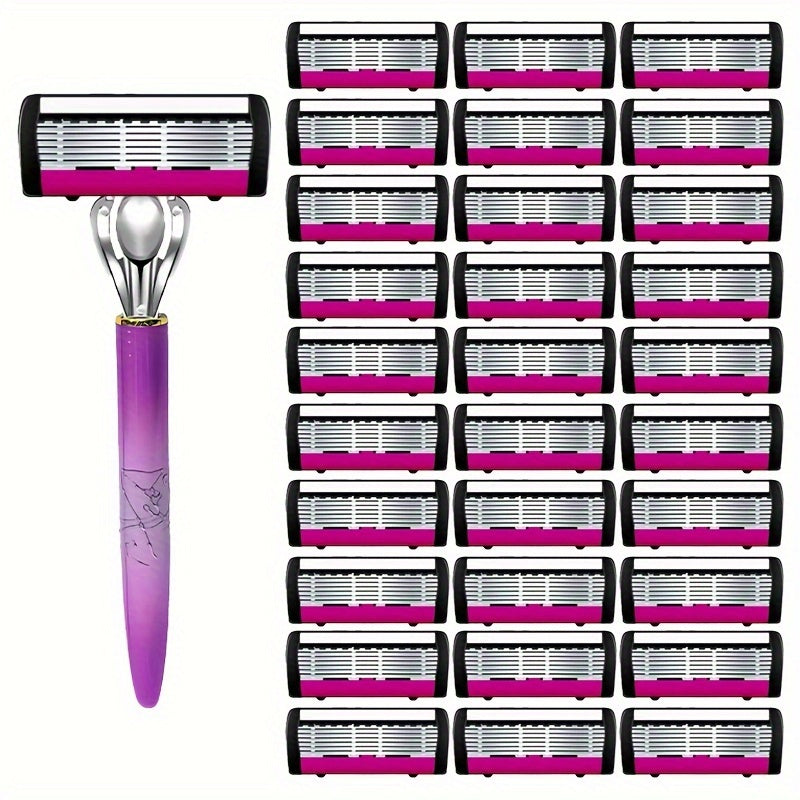 Women's 6-Layer Stainless Steel Blade Razor For Smooth, Close Shave (Compare to Venus)