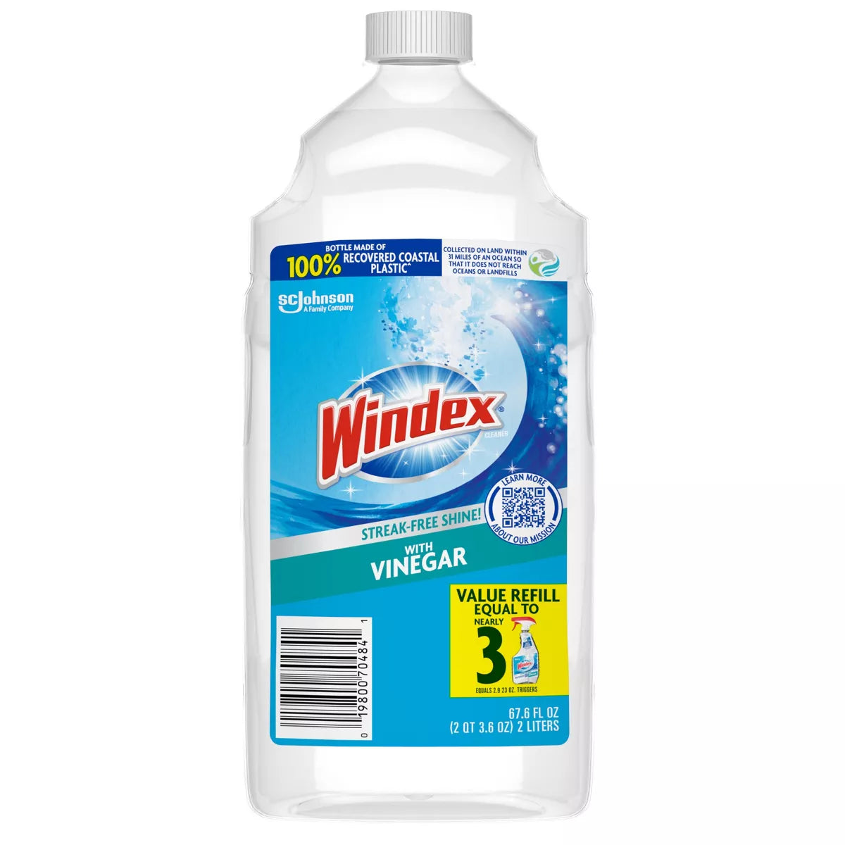 Windex Glass Cleaner Trigger Bottle Vinegar