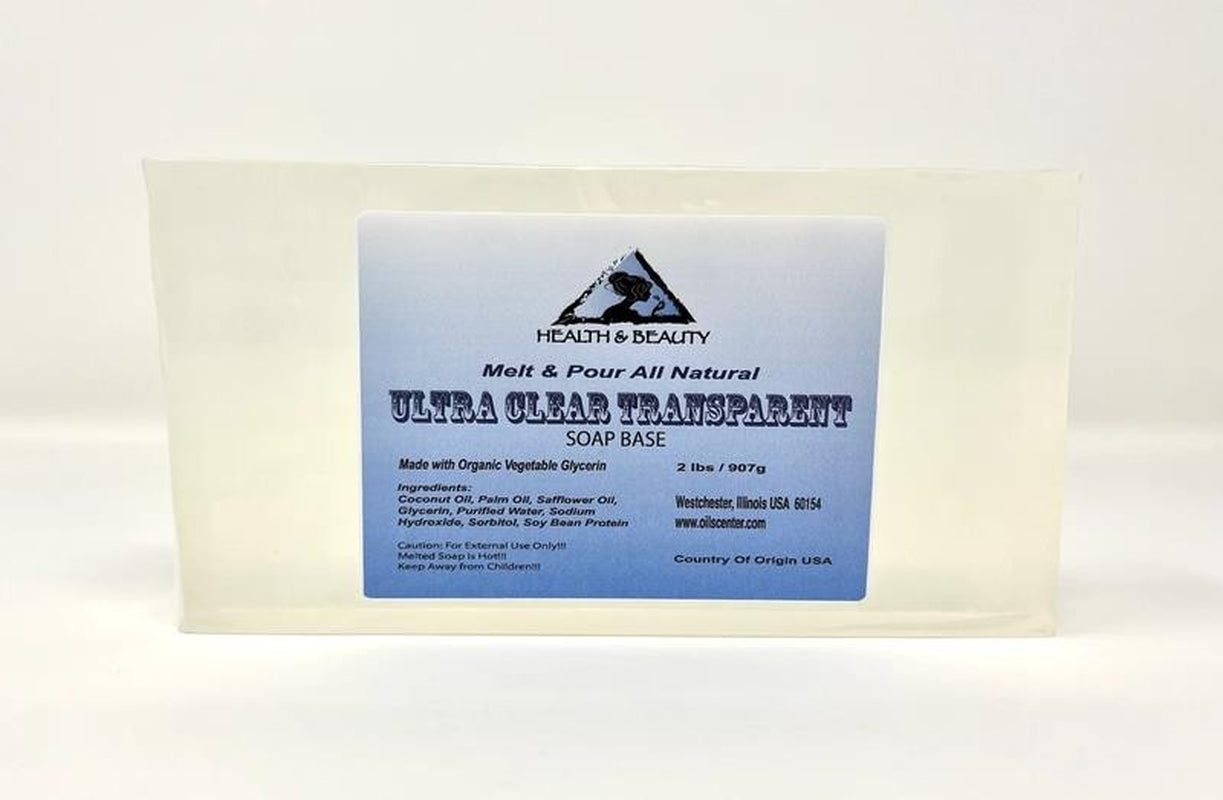 ULTRA CLEAR TRANSPARENT ORGANIC GLYCERIN MELT & POUR SOAP BASE 100% PURE by 2 L