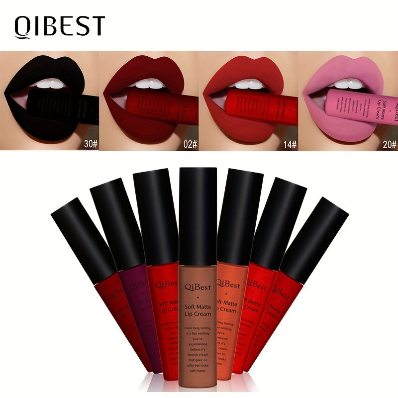 Matte Velvet Lip Glaze, Waterproof Long Lasting Not Easy To Decolor Lip Gloss, Silky Smooth Plumping Lipstick ( 20 Colors ) Valentine's Day Gifts