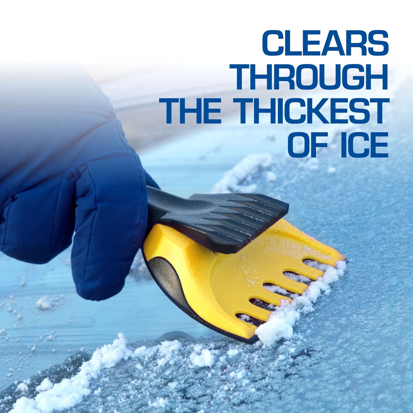 ® 11" Heavy Duty Ice Scraper with Rubber Grip, Black and Yellow, Size: 11", 1 Pack, 1220141020X