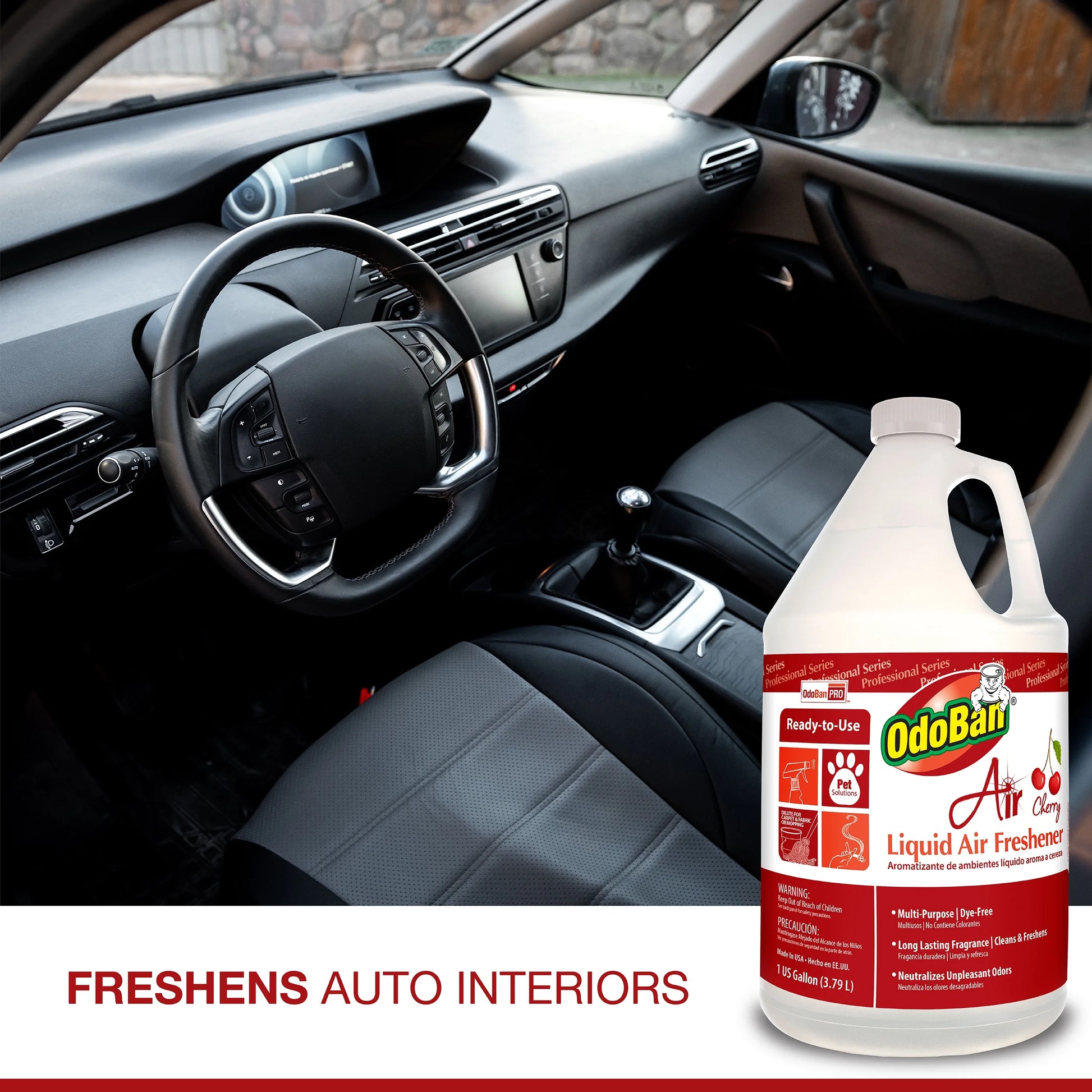 Professional Cleaning Ready-To-Use Liquid Air Freshener, 1 Gallon Scent Assortment, Cherry, Spring Fresh and Lavender
