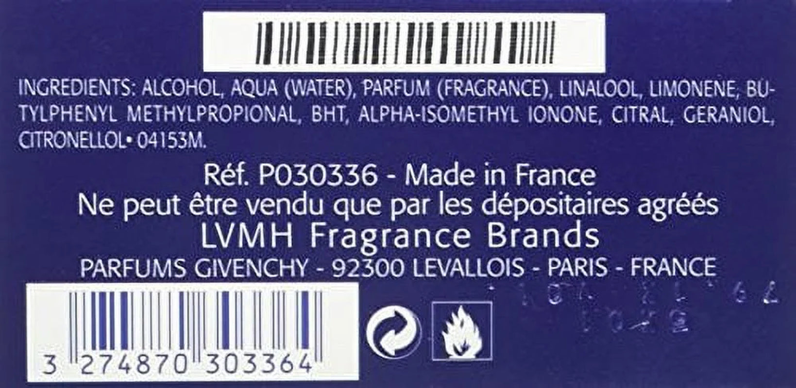 Pour Homme Blue Label by  3.3 Oz EDT for Men