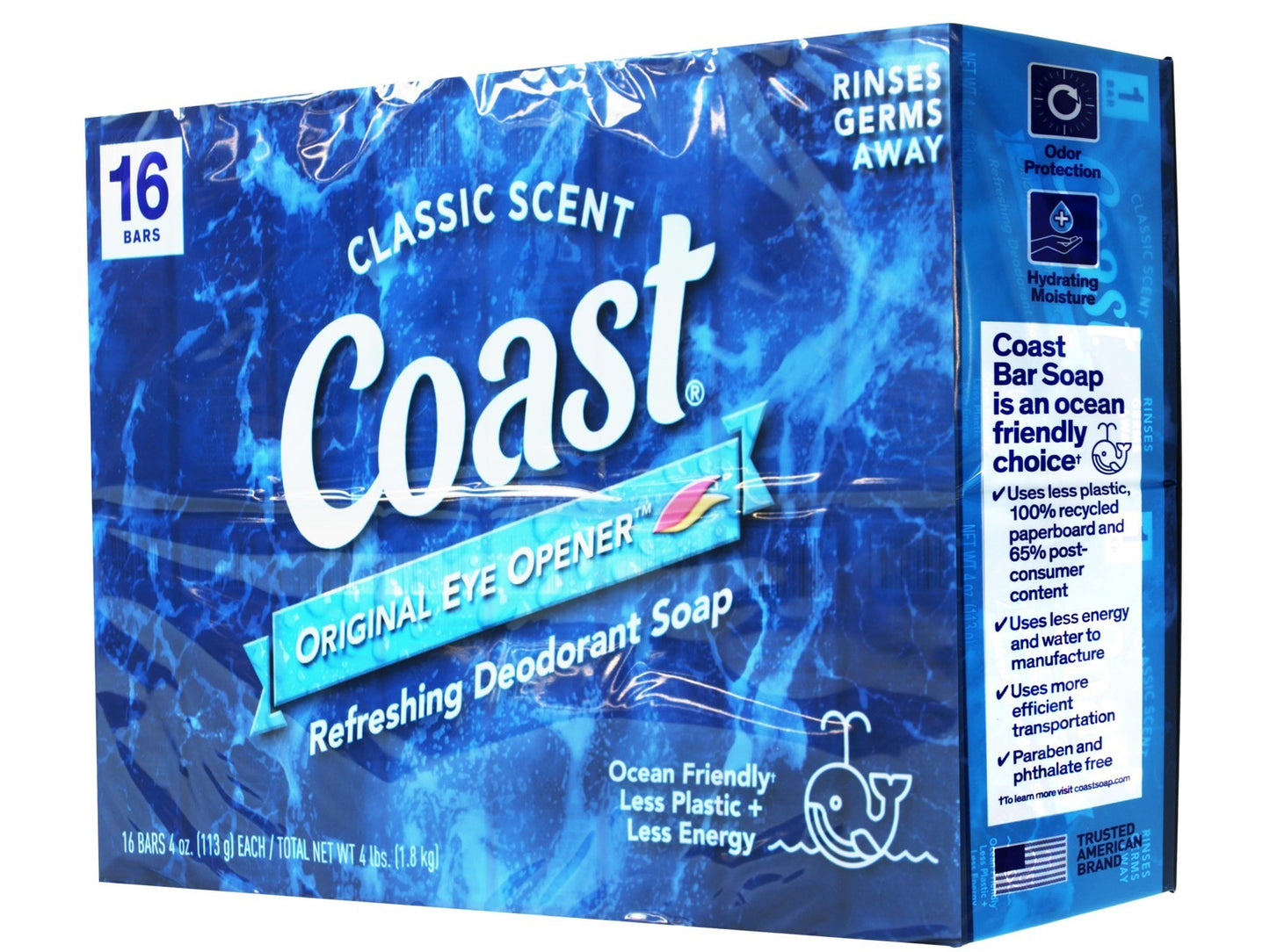 2 Pack - Refreshing Deodorant Soap - Bar Soap with Thick Rich Lather - Clean Ri