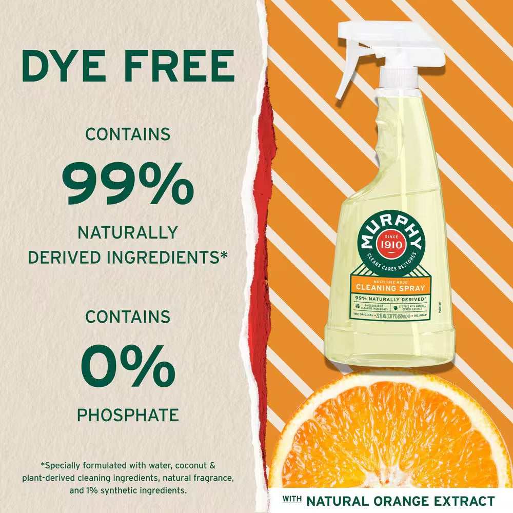 22 Oz. Orange Hardwood Floor Cleaner and Multi Purpose Cleaner Spray