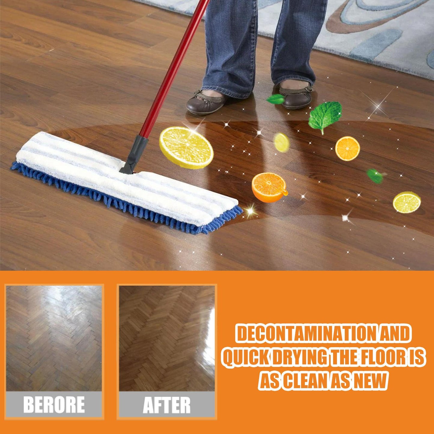 Jueyu Floor Cleaner, Decontamination and Cleaning Wood Floor Cleaning, Polishing and Brightening Tile Cleaner