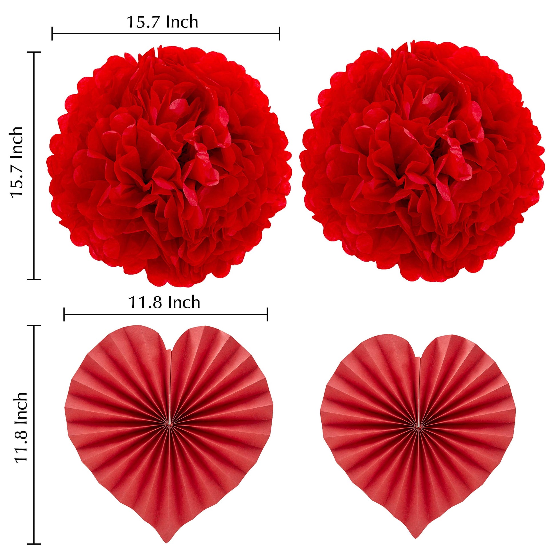Valentines Day Party Decorations Kits with Banner, 15.50 X 6.60 X 1.10 in Plastic, 27 Count