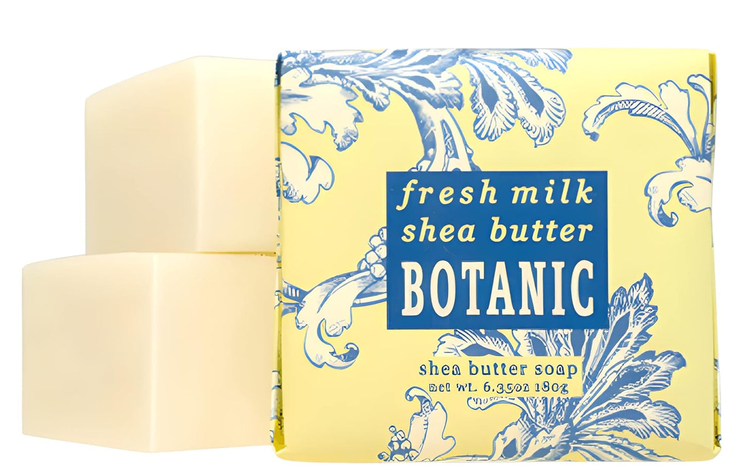 Fresh Milk Body Care Spa Quartet - Hand Soap, Lotion, Body Butter, and Soap Bar Square - Luxurious Shea Butter Skin Care in Captivating Botanical Scents