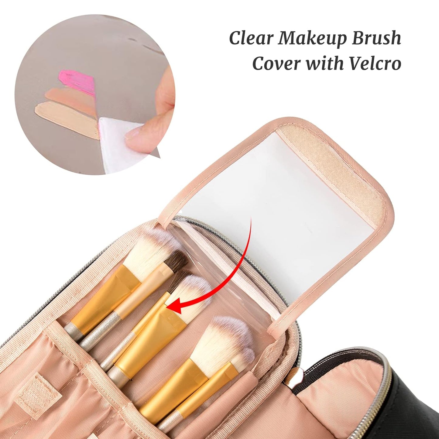 OCHEAL Small Cosmetic Bag,Portable Cute Travel Makeup Bag for Women and Girls Ma