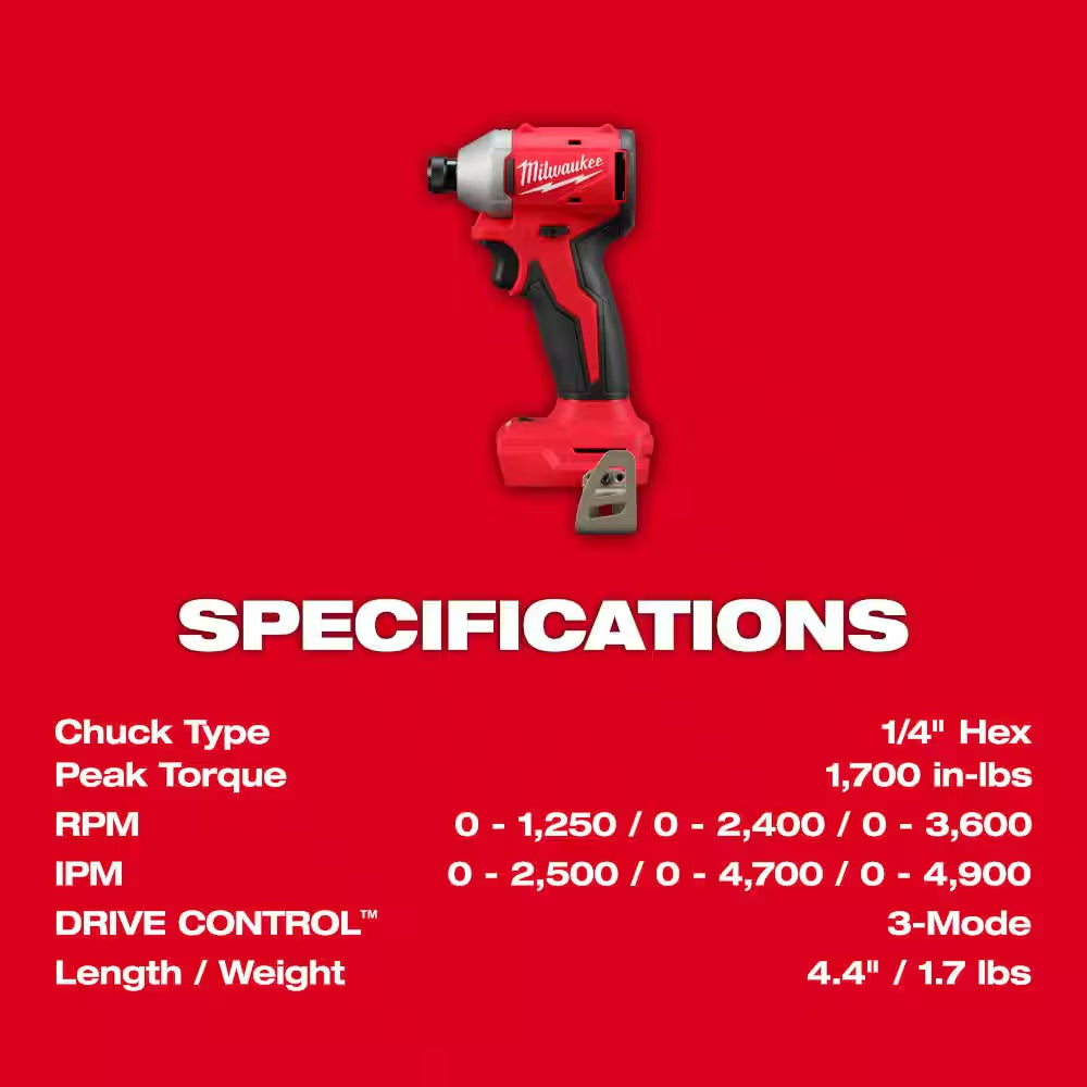 M18 18-Volt Lith-Ion Brushless Cordless Compact Hammer Drill/Impact Combo Kit W/(2) Batteries & M18 5.0 Ah Battery