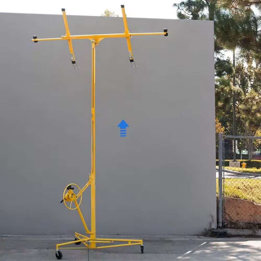 11 Ft. Drywall Panel Hoist Jack Caster Construction Lockable Tool