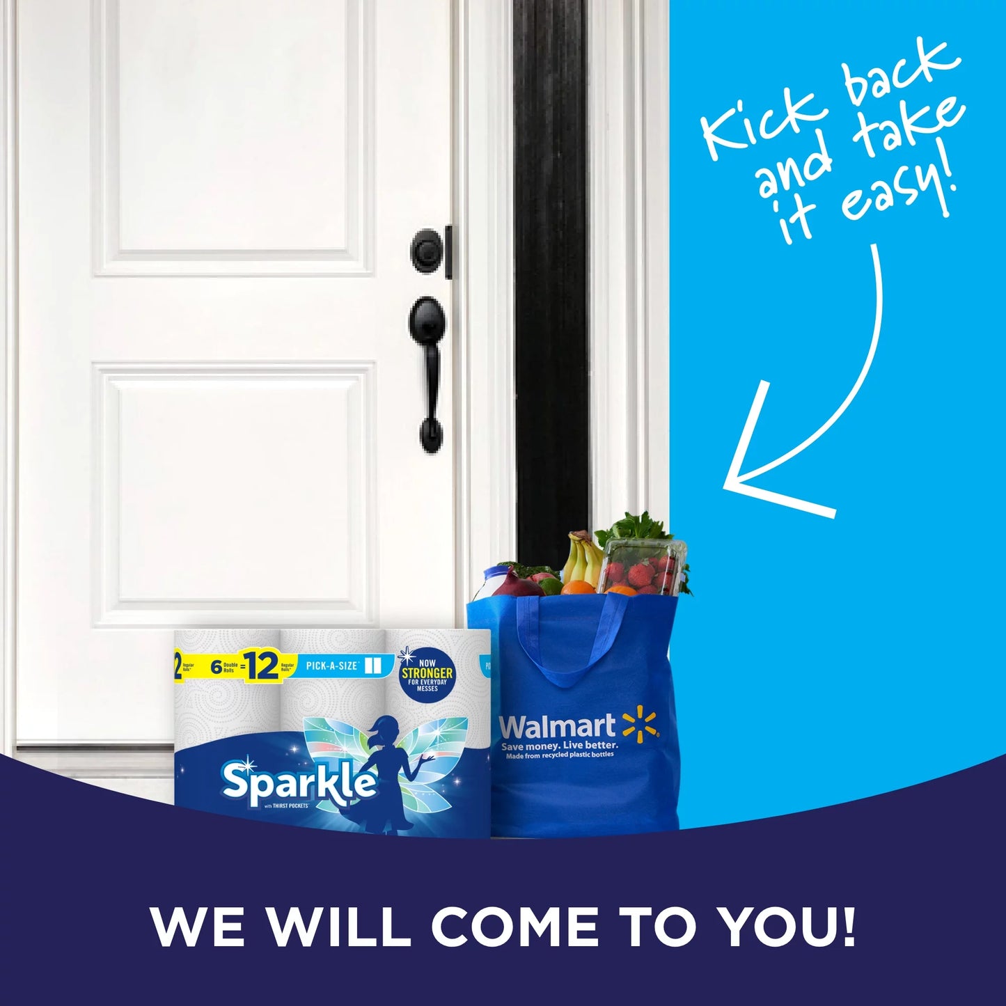 Sparkle Pick-A-Size Paper Towels, 12 Double Rolls, White, Everyday Value Paper Towel