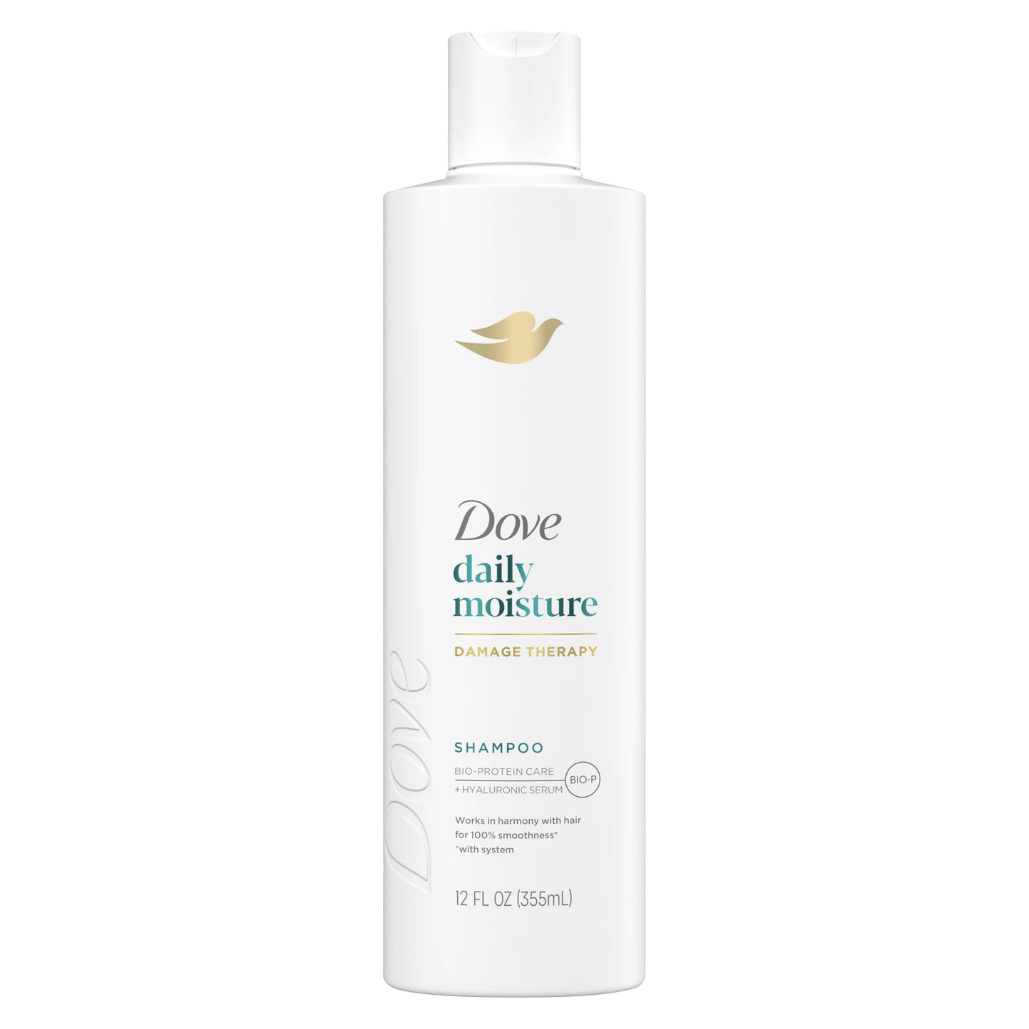 Damage Therapy Shampoo Daily Moisture with Bio-Protein Care Technology & Hyaluronic Serum, 12 Oz