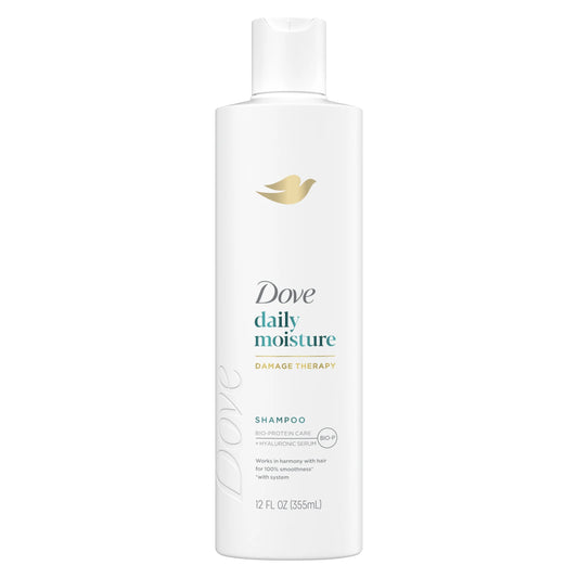 Damage Therapy Shampoo Daily Moisture with Bio-Protein Care Technology & Hyaluronic Serum, 12 Oz