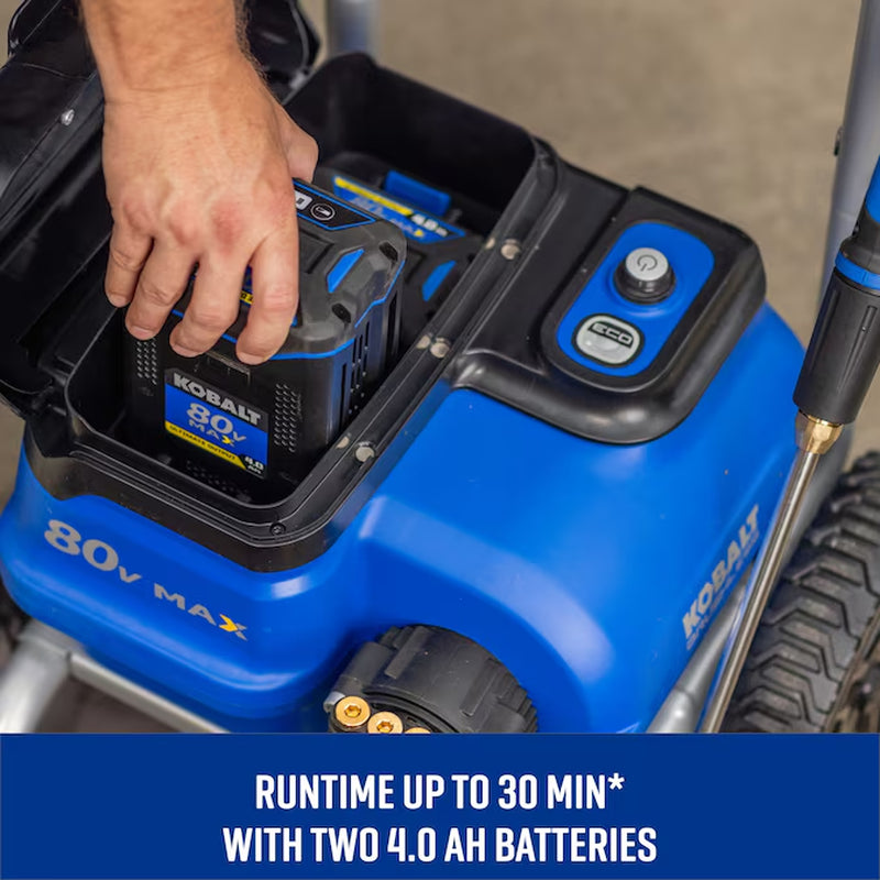 3000-PSI 2-GPM Cold Water Battery Pressure Washer with 5 Spray Tips 4 Ah (Battery Included) (Charger Included)