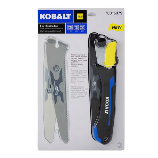 3-In-1 Folding Saw with Pouch 8-In Cross-Cutting Folding Hand Saw
