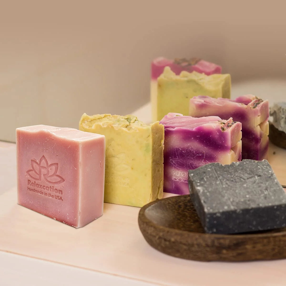Organic Natural Soap Bars - Bath Body Soap Bar for Women and Men | MADE in USA Travel Size Set of 4