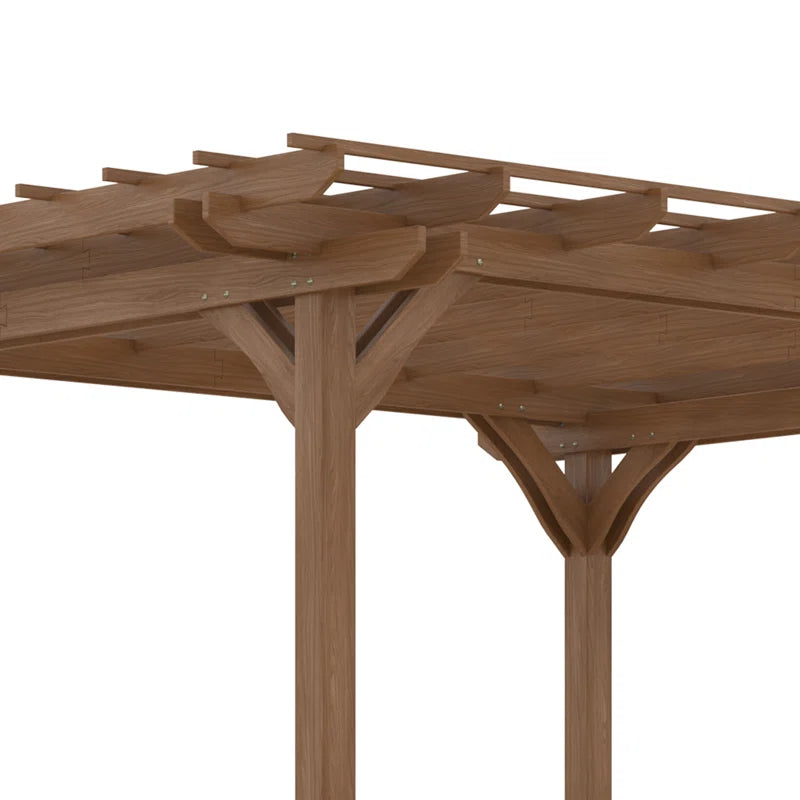 12 Ft. W X 10 Ft. D Solid Wood Pergola