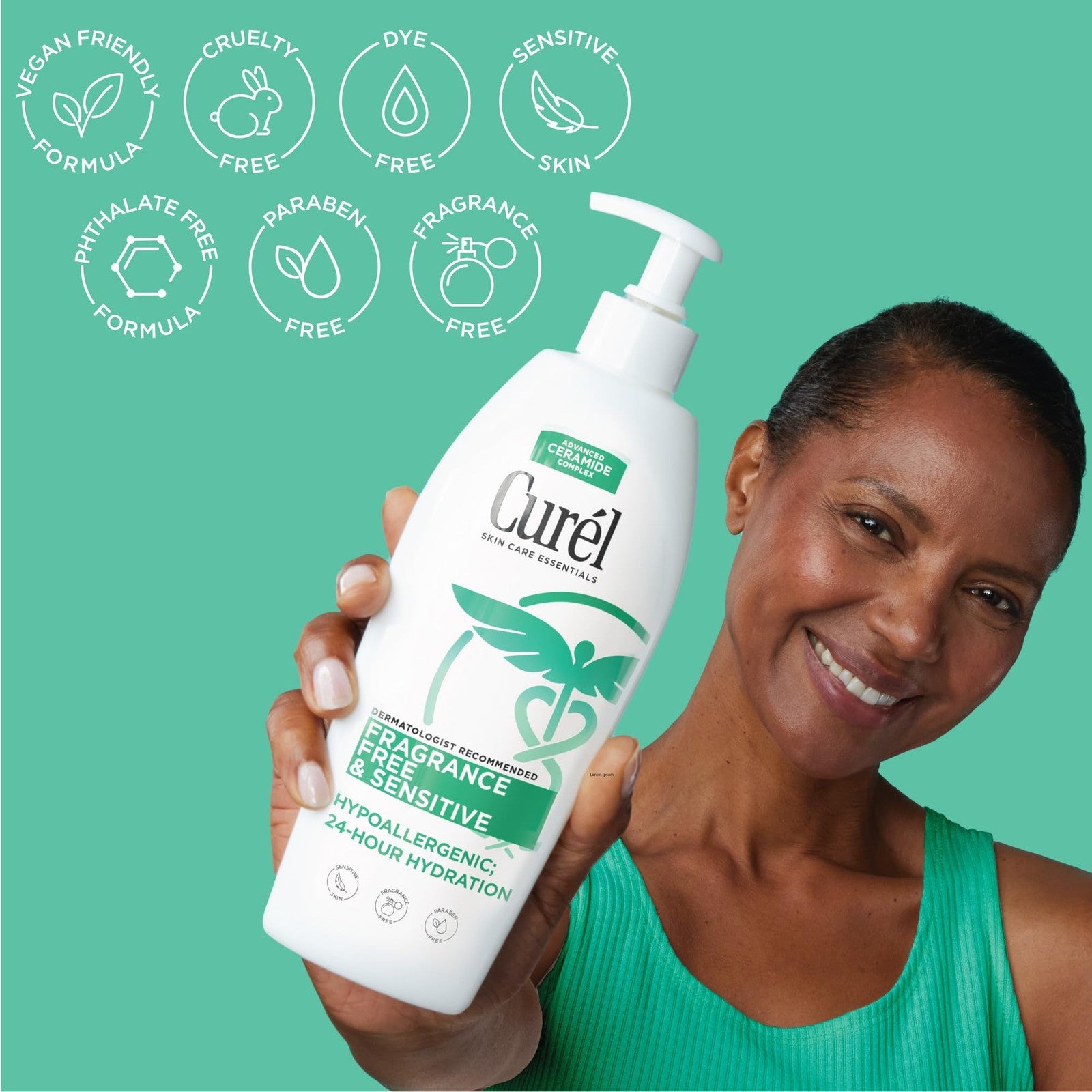 Curél Fragrance Free Comforting Body Lotion, Body and Hand Moisturizer for Dry,