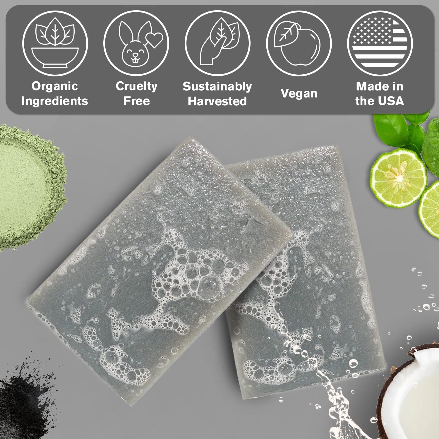 Ness Mens Soap Bar - Bergamot & Musk Scent, All Natural with Organic Ingredients, Mens Bar Soap with Essential Oils, Moisturizing Bar Soap for Men, Handmade in the USA, Cruelty Free, Vegan