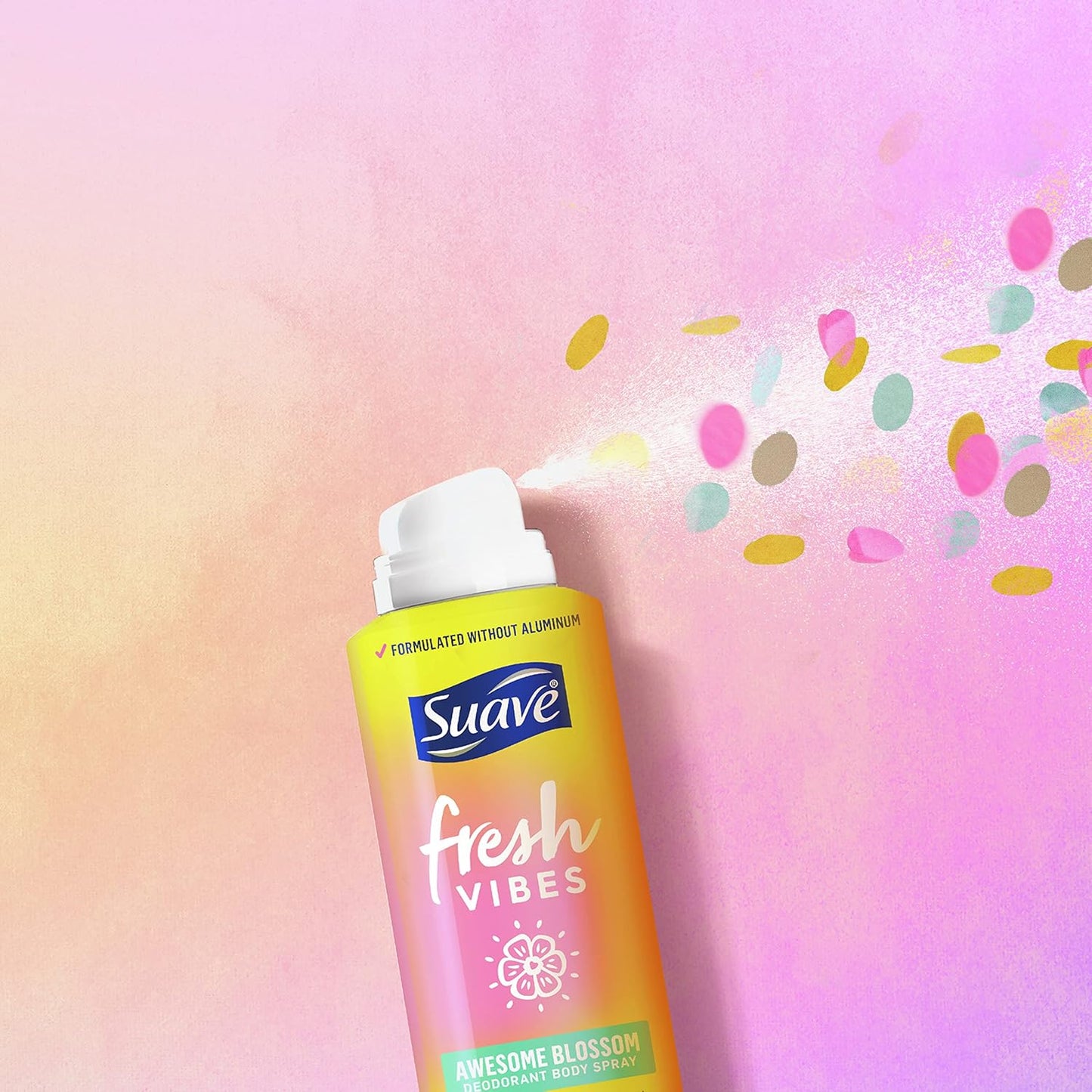 Fresh Vibes Deodorant Body Spray, Aluminum Free 48 Hour Deodorant Protection, Awesome Blossom Dermatologist Tested, Body Spray Deodorant 4 Oz
