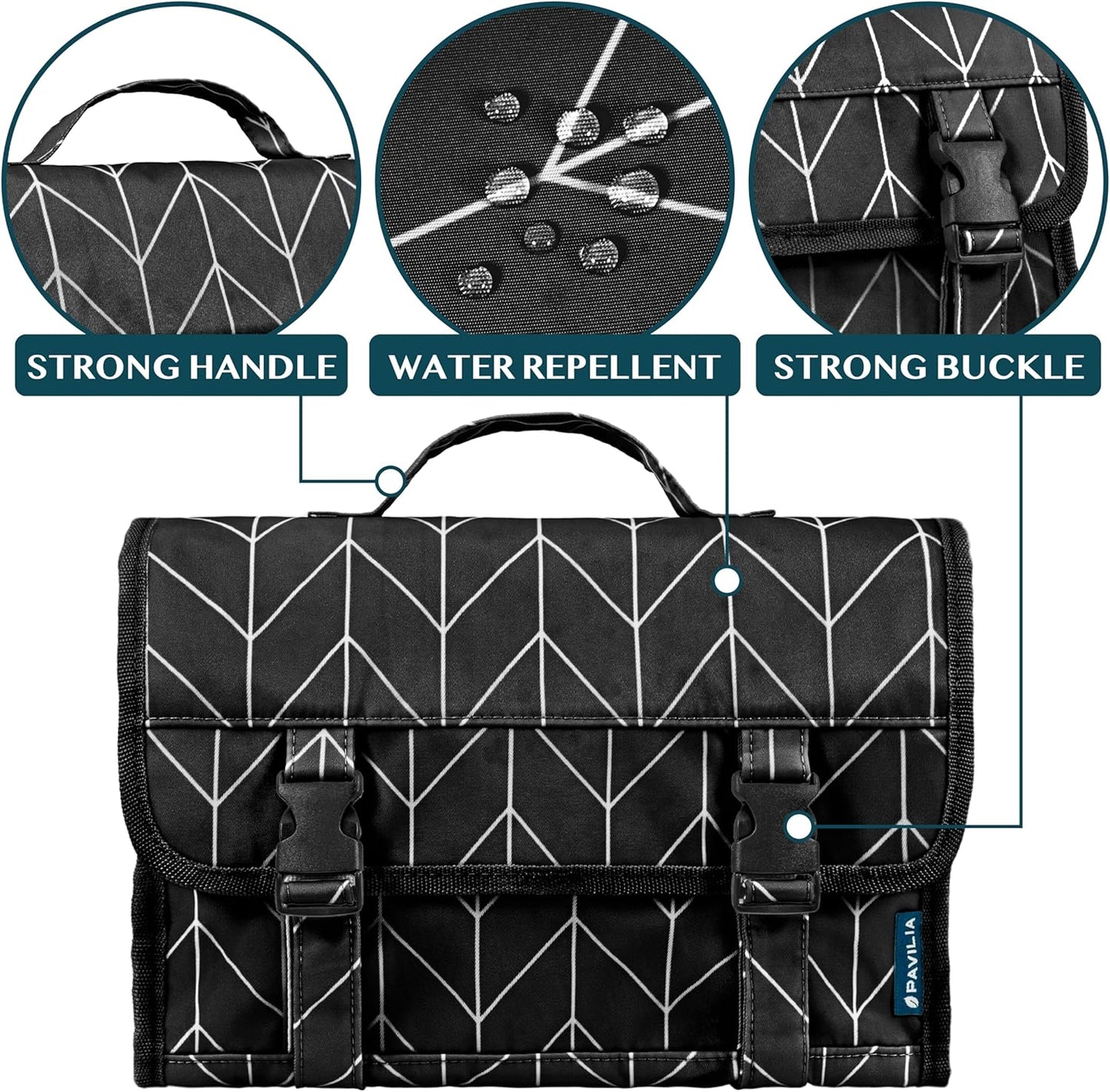 Travel Hanging Toiletry Bag for Women Men, Large Capacity Makeup Bag Kit, Waterproof Cosmetic Storage Organizer Case for Bathroom Shower