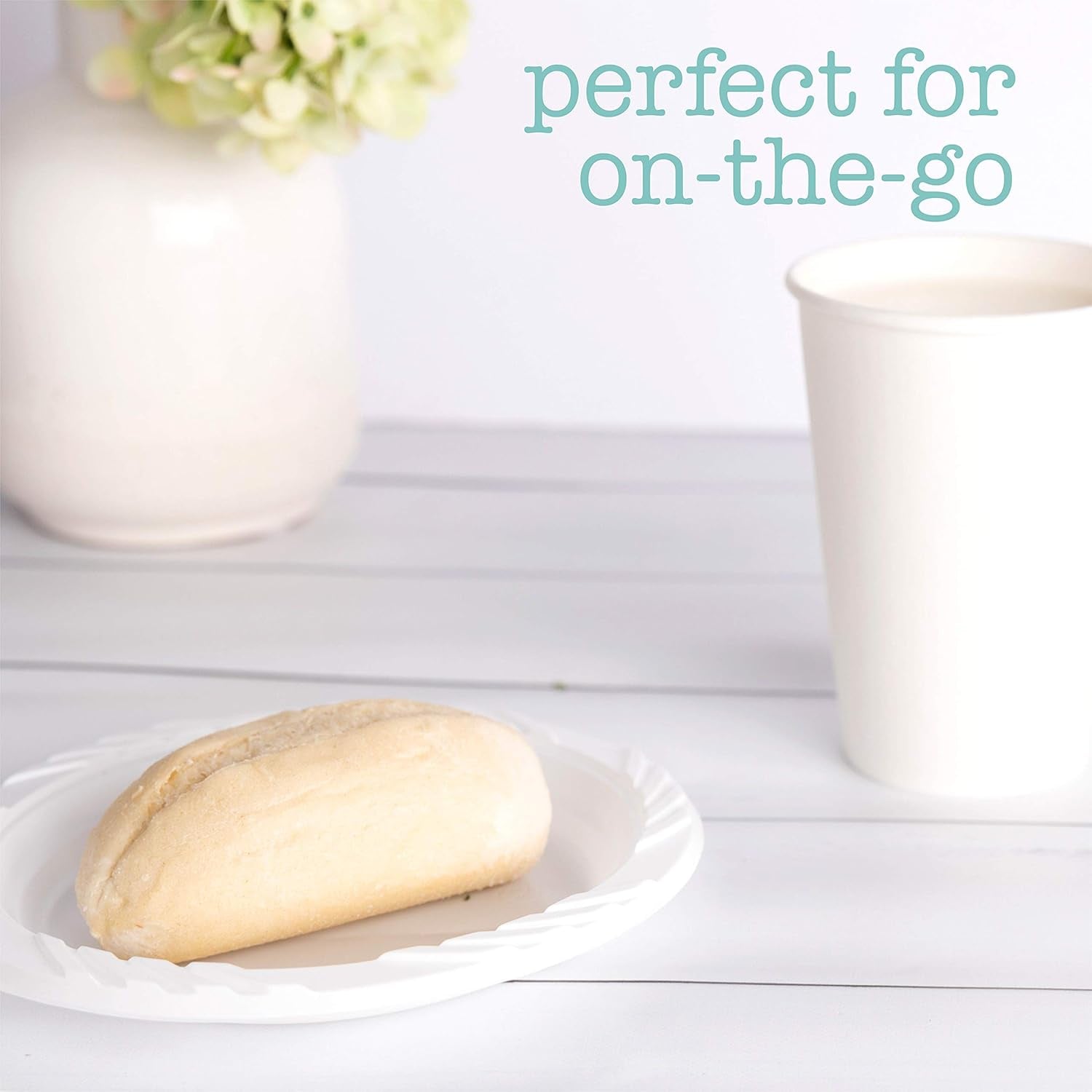 400 Count Disposable 6 Inch White Plastic Dessert Plates
