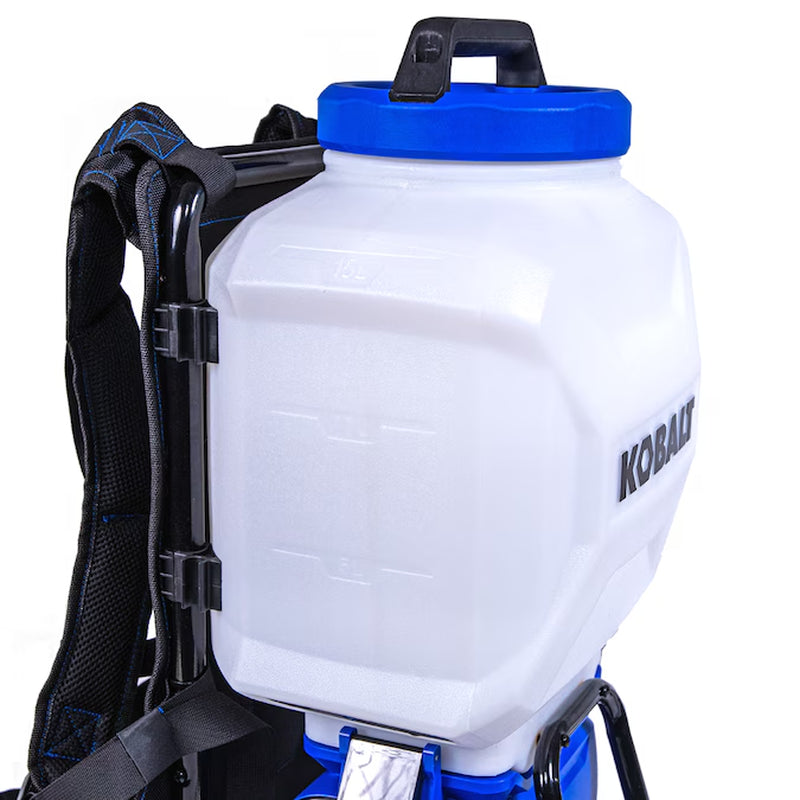 4-Gallon 40-Volt Battery Operated Rubber Hose Plastic Backpack Sprayer with Adjustable Spray